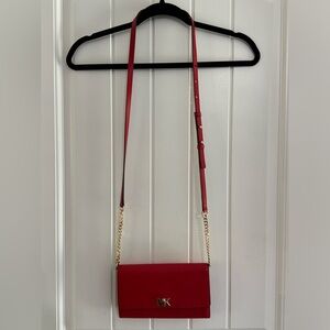 NWT Michael Kors Mott Clutch XL wallet on a chain crossbody